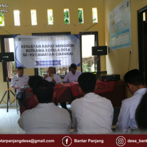 Kegiatan Rapat Minggon Bersama Kepala Desa Bantar Panjang Se-Kecamatan Cikeusal Tahun 2026