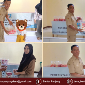 Penyaluran Makanan Tambahan untuk ibu Hamil dan Balita Desa Bantar Panjang